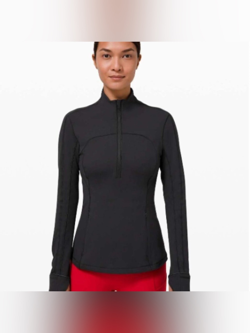 lululemon athletica Black Half-Zip Jacket 1068